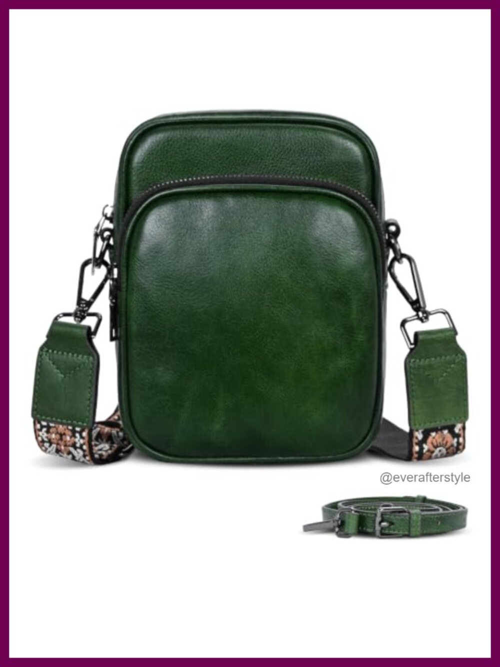 HESHE Leather Crossbody Bag RFID Phone Purse 7 Pockets Card Slots